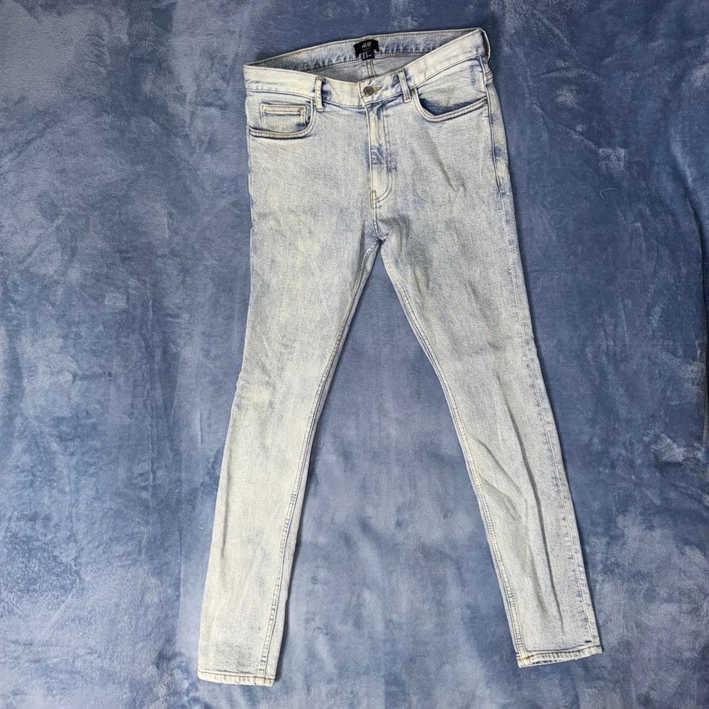 H&M Skinny Fit Light Wash Denim Jeans Men Size 31